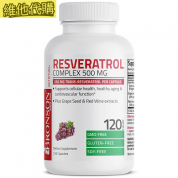 Bronson布朗森  白藜蘆醇 120粒 有益改善肥胖,抗氧化