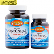 Carlson Labs野生Omega-3 130 顆軟膠囊 保護心臟,保護大腦,視力和關節健康