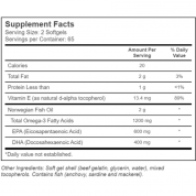 Carlson Labs野生Omega-3 130 顆軟膠囊 保護心臟,保護大腦,視力和關節健康