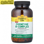 Country Life 輔酵素B複合  240粒素食膠囊 (大包裝) 有益神經,有益眼睛,有益肝臟