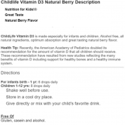 ChildLife童年時光 維他命D3滴劑,草莓味   1oz (買一送二) 有益骨骼,及免疫系統