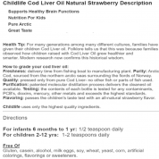 ChildLife童年時光 鳕魚肝油 草莓味 8 oz  補鈣,補腦,液体黄金