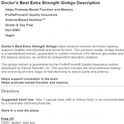 Doctor's Best 超效銀杏 120毫克 360粒素食膠囊  有益精神,有益記憶力