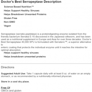 Doctor's Best 預防鼻竇炎/天然酶 90粒素食錠 舒緩疼痛,舒緩炎症