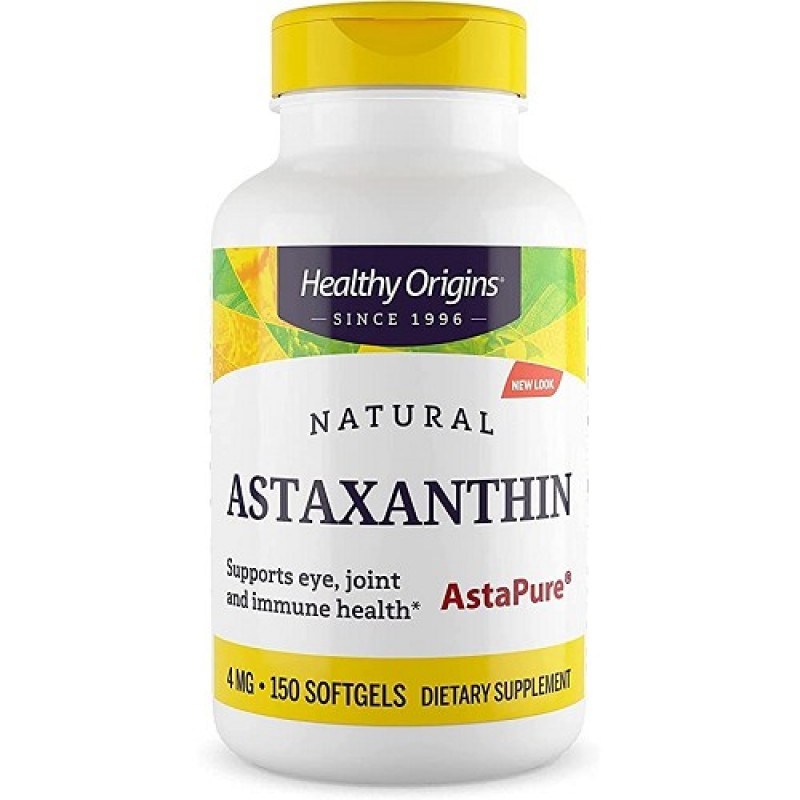 Healthy Origins健康的起源  蝦青素 4MG 150顆素食軟膠囊 有益大腦,有益心臟,有益肌膚亮澤