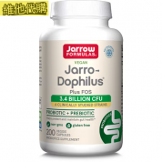 Jarrow Formulas  賈羅-多菲勒斯 益生菌 + 益生元  34 億 CFU 200 粒素食膠囊