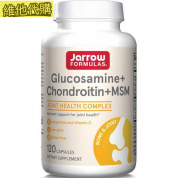 Jarrow Formulas 葡萄糖胺+軟骨素+ MSM  120顆膠囊  修護關節軟骨