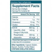 Kori 純南極磷蝦油多效 Omega-3 800 毫克 120粒軟膠囊   抗氧化,有益心血管,有益血糖控制
