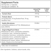 MegaFoodMegaFlora  500億CFU益生菌與薑黃  90粒 有益脹氣,有益結腸健康