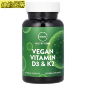 MRM 純素維他命D3和K2，60粒膠囊