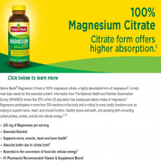 Nature Made萊萃美 檸檬酸鎂250毫克，180粒  有益神經,有益肌肉,有益心臟和骨頭健康