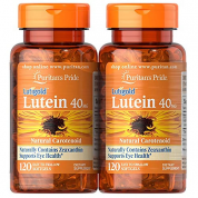 Puritan's Pride 葉黃素 40 毫克和玉米黃質 120 粒軟膠囊 （2 瓶裝）防治視網膜黃斑病變