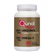 Qunol Plus 輔酶Q10泛醇 200毫克，含Omega-3，90粒軟膠囊