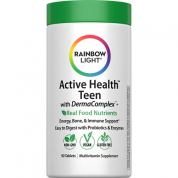 Rainbow Light Active Health Teen 含 DermaComplex 綜合維他命90 粒素食膠囊 青少年專用, 天然食物營養成分