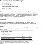 Solgar檸檬酸鎂 120片素食 有益骨骼,有益神經和肌肉