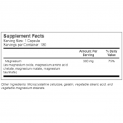 Vitacost 鎂複合物  300毫克 180粒 (買一送一) 具有四種鎂來源,支持心血管,骨骼健康