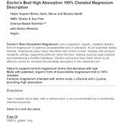 Doctor's Best 高吸收率螯合賴氨酸甘氨酸鎂  120 片 有益骨骼,有益心臟,有益神經