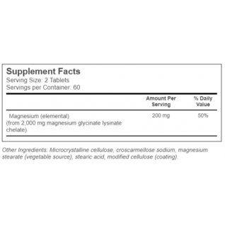 Doctor's Best 高吸收率螯合賴氨酸甘氨酸鎂  120 片 有益骨骼,有益心臟,有益神經