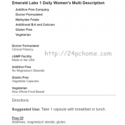 Emerald Labs女性綜合維他命  60粒素食膠囊 