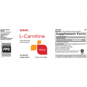 GNC健安喜 左旋肉鹼( 卡尼丁)L-CARNITINE 500MG 120顆 有益減肥,有益糖尿病