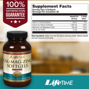Lifetime 鈣鎂鋅+維生素D 支持骨骼,肌肉和免疫健康  90粒軟膠囊