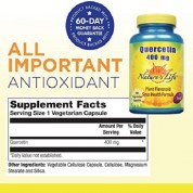 Nature's Life, 槲皮素 400mg  100粒素食膠囊 預防過敏