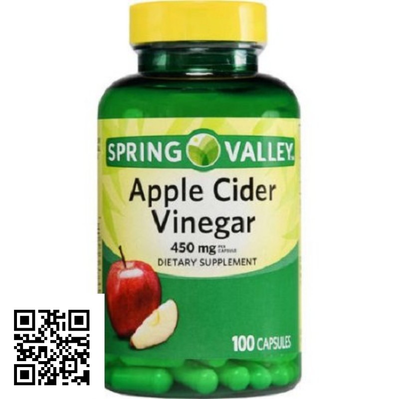 Spring Valley  蘋果醋，450毫克，100顆膠囊   有益心血管,有益減肥,抑制食慾,有益排毒