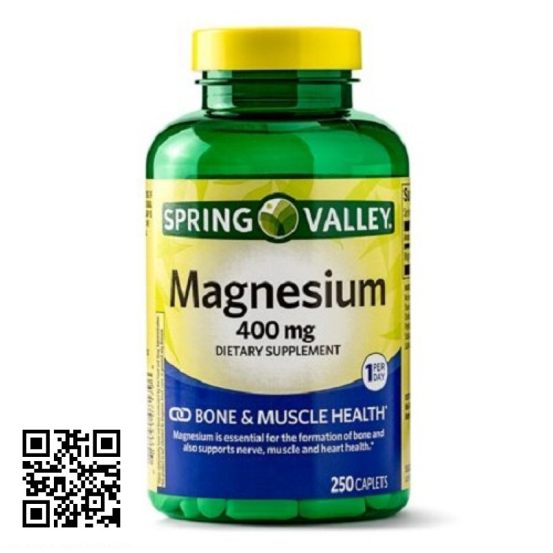 Spring Valley 鎂，400毫克，250顆  有益高血脂,有益憂鬱