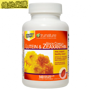 TruNature 葉黃素 25mg+黍黃素5mg 140顆  護眼