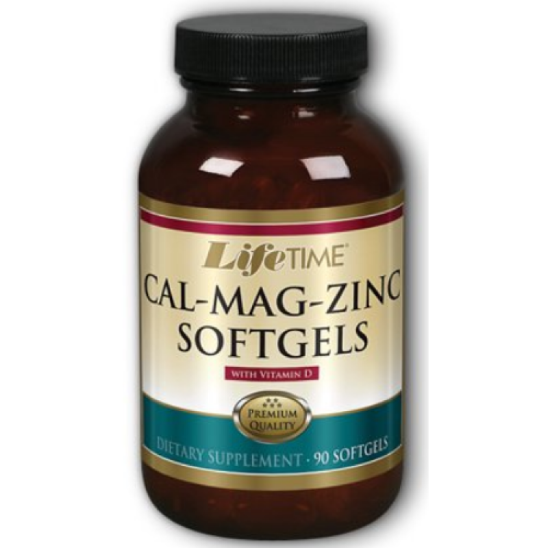 Lifetime 鈣鎂鋅+維生素D 支持骨骼,肌肉和免疫健康  90粒軟膠囊