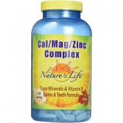 Nature's Life, 鈣/鎂/鋅複合物，250片素食 微量礦物質和維生素D 骨骼和牙齒配方,有益失眠,有益焦慮