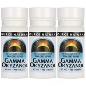Source Naturals 穀維素/谷維素 60mg 100顆錠 (素食錠) (團購組合*3瓶)  有益焦慮及緊張,改善睡眠
