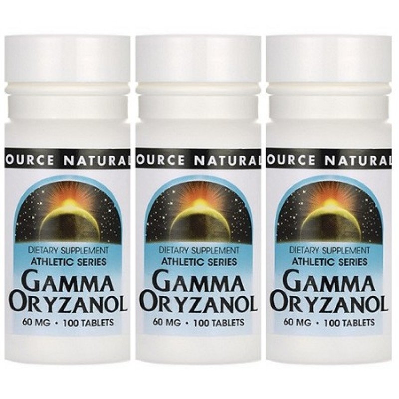 Source Naturals 穀維素/谷維素 60mg 100顆錠 (素食錠) (團購組合*3瓶)  有益焦慮及緊張,改善睡眠