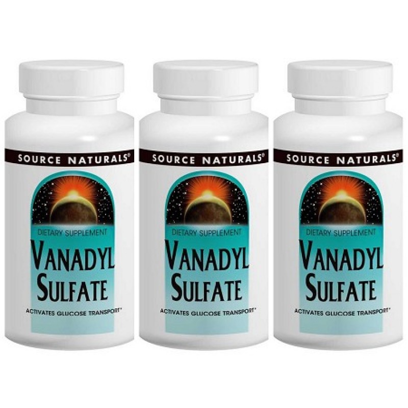Source Naturals 硫酸氧釩(微量礦物質) 10mg 100顆錠(團購組合*3瓶) 控制血糖