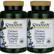Swanson斯旺森  頂級（UC-II）非變性第二型膠原蛋白 500 mg 120粒膠囊 (買一送一)240粒 有益骨關節炎
