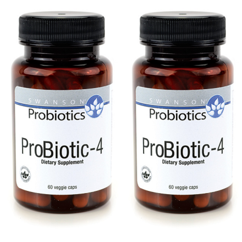 Swanson 斯旺森   PROBIOTIC-4   益生菌     60粒   (可素食) (買一送一)共120粒 有益體重管理,有益腸胃健康