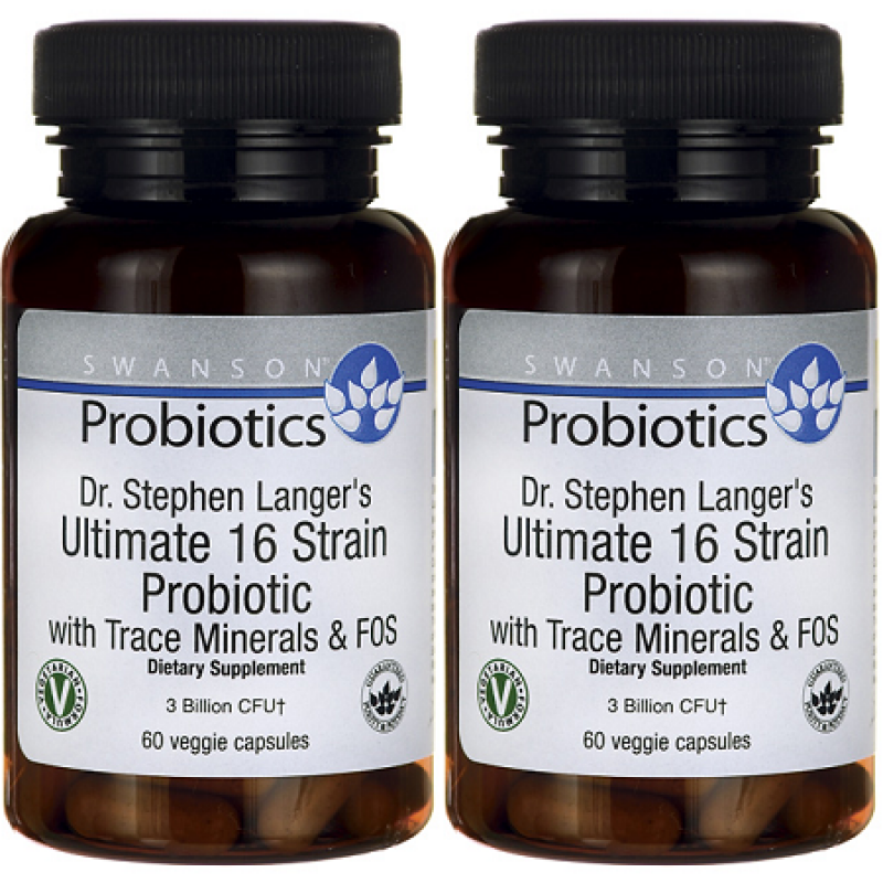 Swanson 斯旺森  Dr. Stephen 16種強效益生菌 60粒(可素食) (買一送一)共120粒 有益過敏性鼻炎,有益幼兒過敏