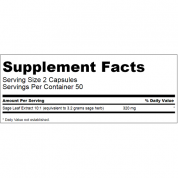 Swanson斯旺森 頂級  超濃縮10:1  鼠尾草    100粒膠囊 (買一送一)共200粒  有益降血壓,有益經痛,舒緩頭痛與緊張