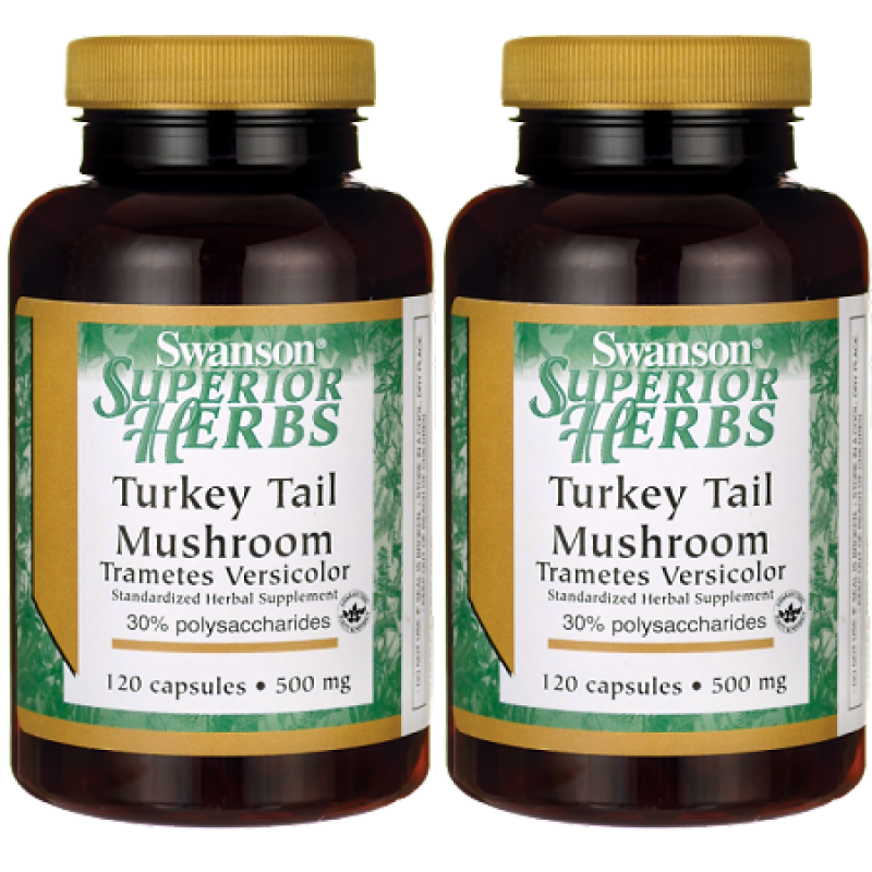 Swanson斯旺森 頂級 雲芝精華  120粒膠囊 ​  (買一送一)共240粒  增強免疫,保肝,有益止咳平喘