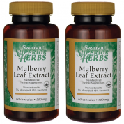 Swanson斯旺森   桑椹精華 60粒膠囊  (買一送一)共120粒  有益助眠,有益分解脂肪,有益眼睛疲勞乾澀