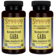 Swanson 斯旺森   GABA    60粒素食膠囊  (買一送一)共120粒 有益健腦降壓力,促進睡眠