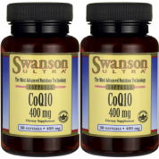 Swanson斯旺森   超強天然輔酶Q10  400 mg  30粒軟膠囊​  (買一送一)共60粒