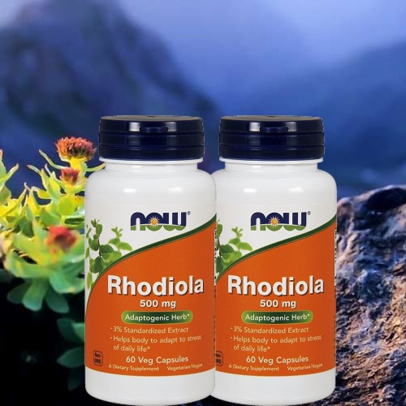 NOW  健而婷紅景天 60顆素食膠囊 (團購組合*2瓶) 增加心智能力