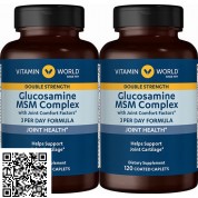 Vitamin World維他命世界  雙效氨基葡萄糖MSM複合物  120粒 (買一送一)  有益關節和軟骨
